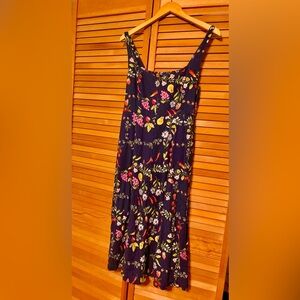 Floral Sleeveless Dress in Navy